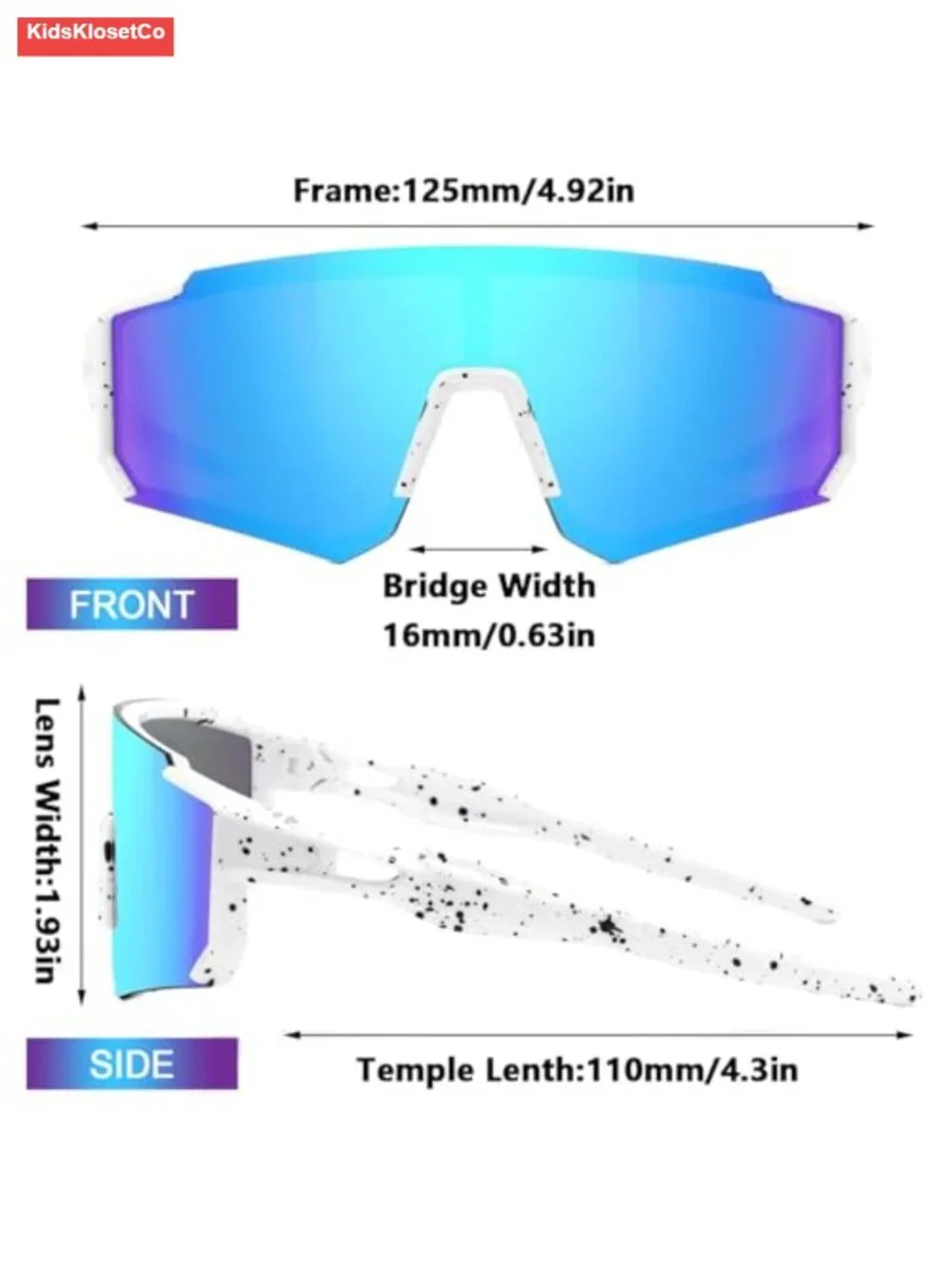 Kids Polarized Sunglasses for Baseball Cycling Golf Running